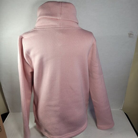 J.Crew Women Pink Glen Plaid Sophisticated Herringbone Cowl Pullover Size M - Picture 10 of 10